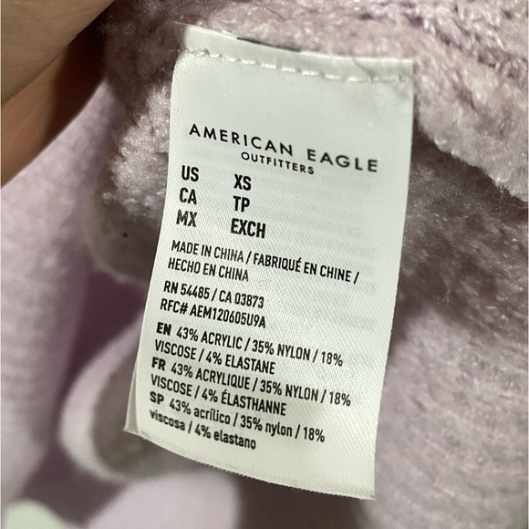 AE Oversized Dreamspun V-Neck Sweater Lilac Lavender Purple - Picture 6 of 9